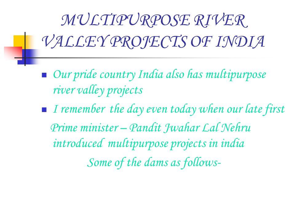 multipurpose river valley project in india