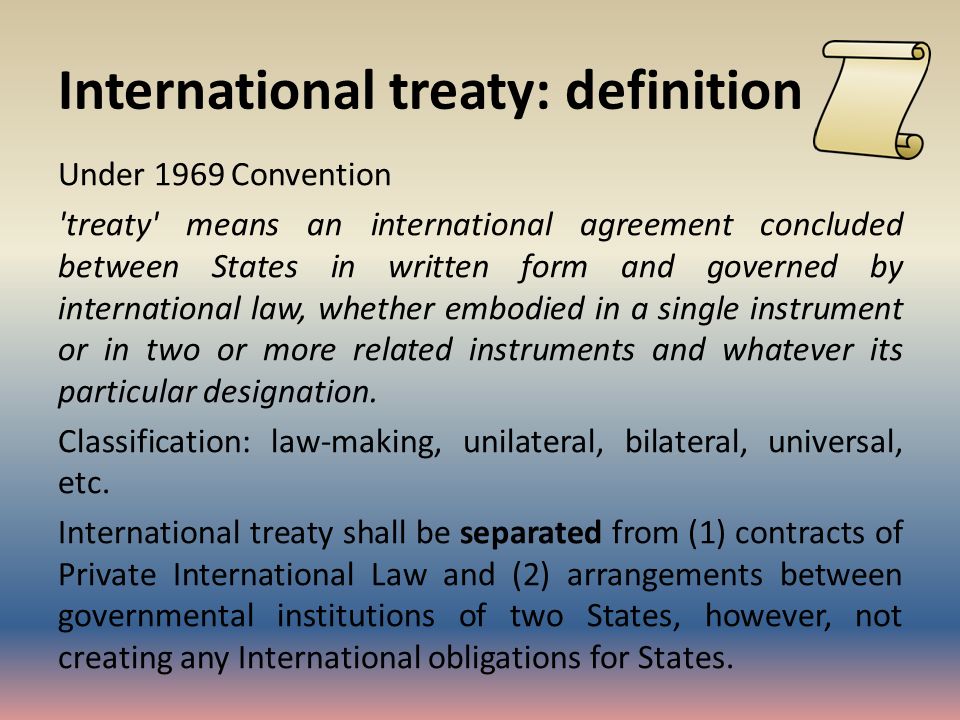 International treaty: definition