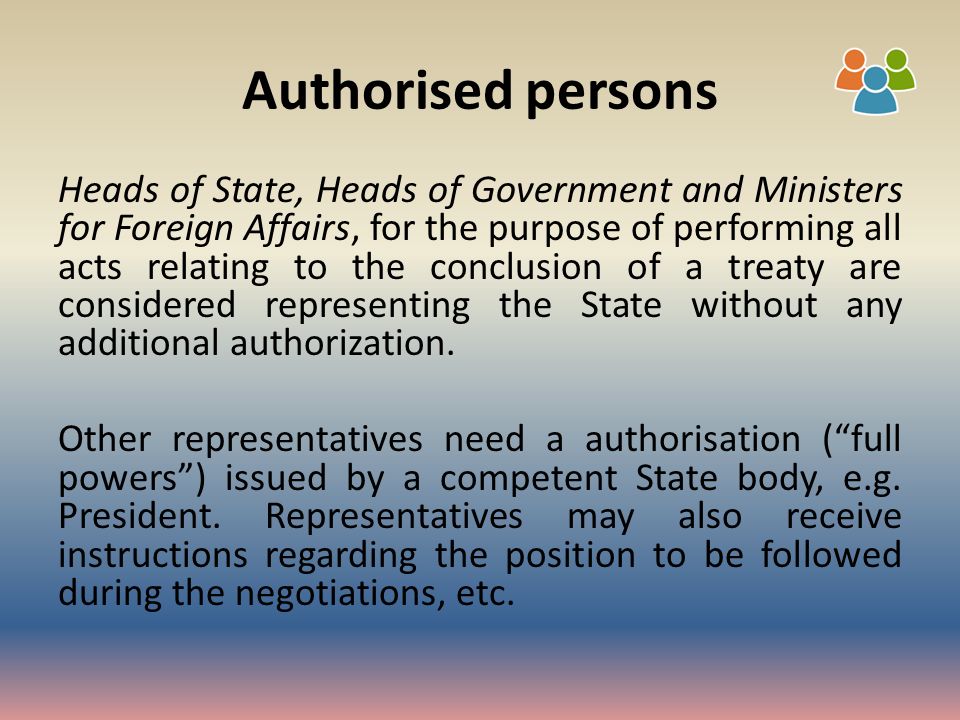 Authorised persons
