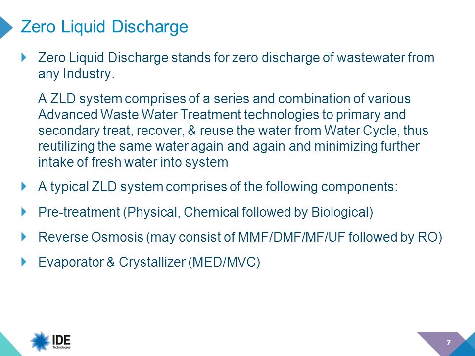 Industrial Water Efficiency Zero Liquid Discharge Ppt Video Online Download