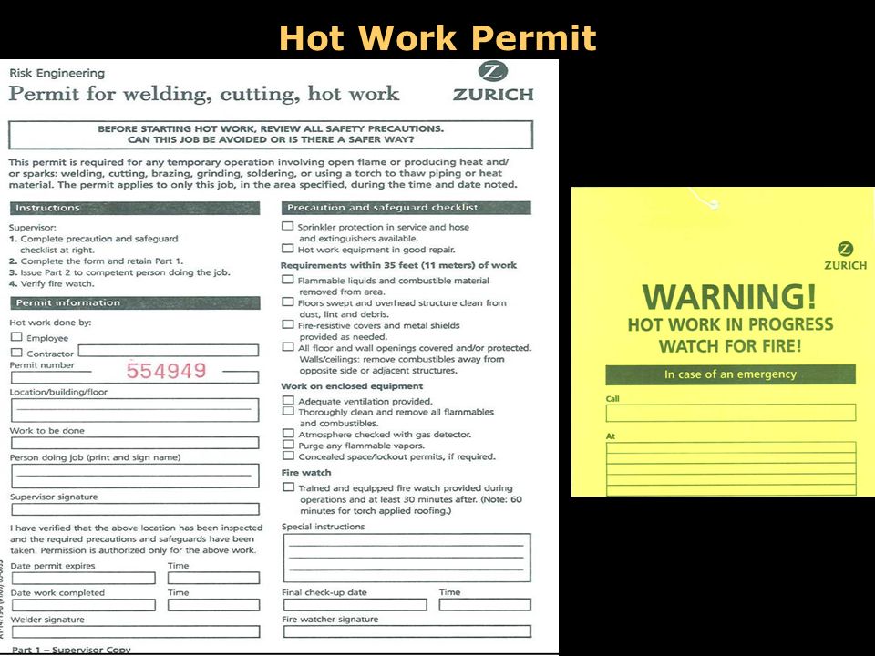 who issues hot work permits