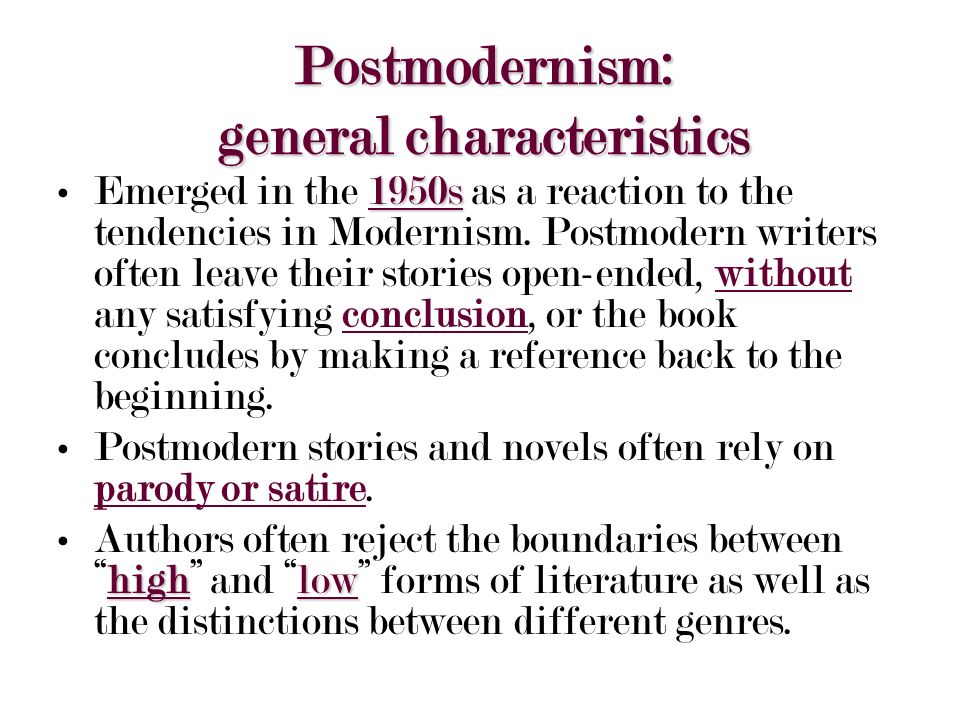 POSTMODERNISM IN 20TH-CENTURY ENGLISH LITERATURE - ppt video online ...