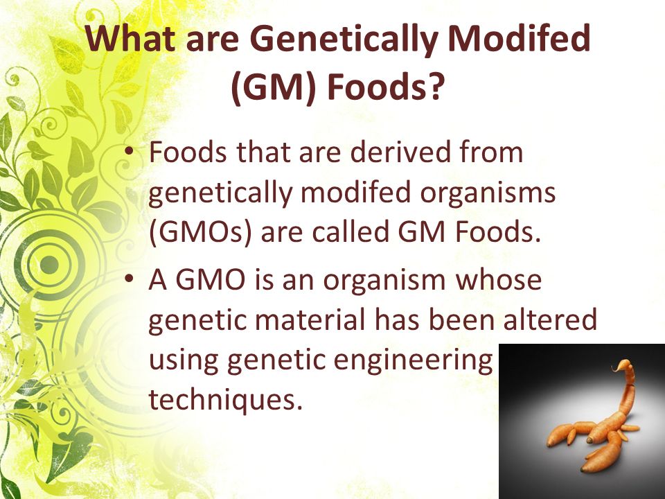 Genetically Modified Foods: Advantages & Disadvantages. - ppt video online  download