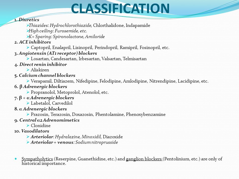 hypertension drugs classification pdf)