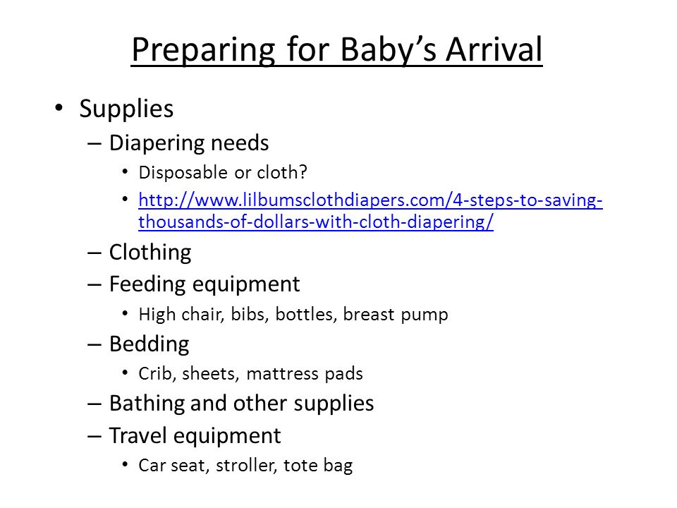 Preparing for Baby's Arrival