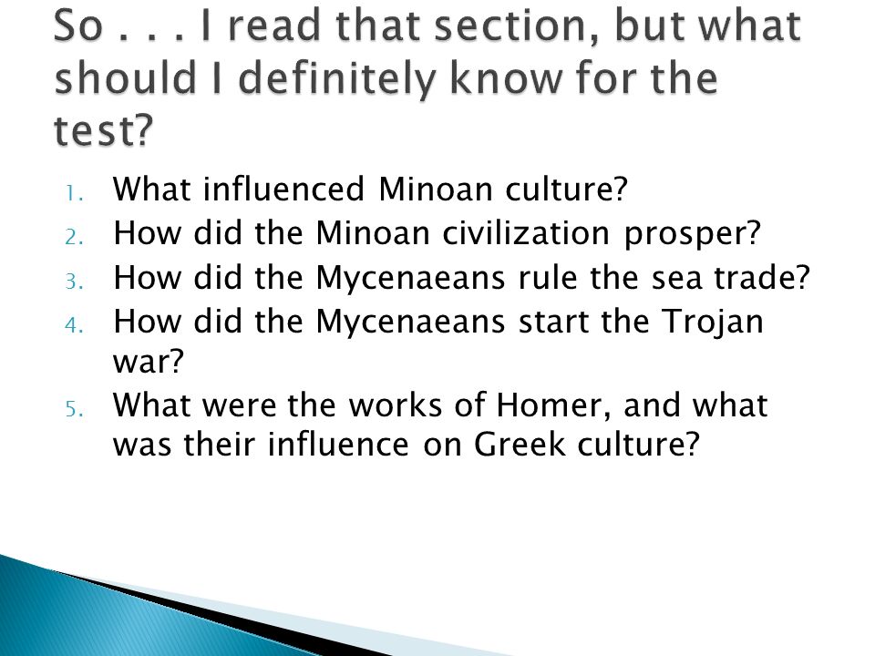 how did the minoans influence the mycenaeans