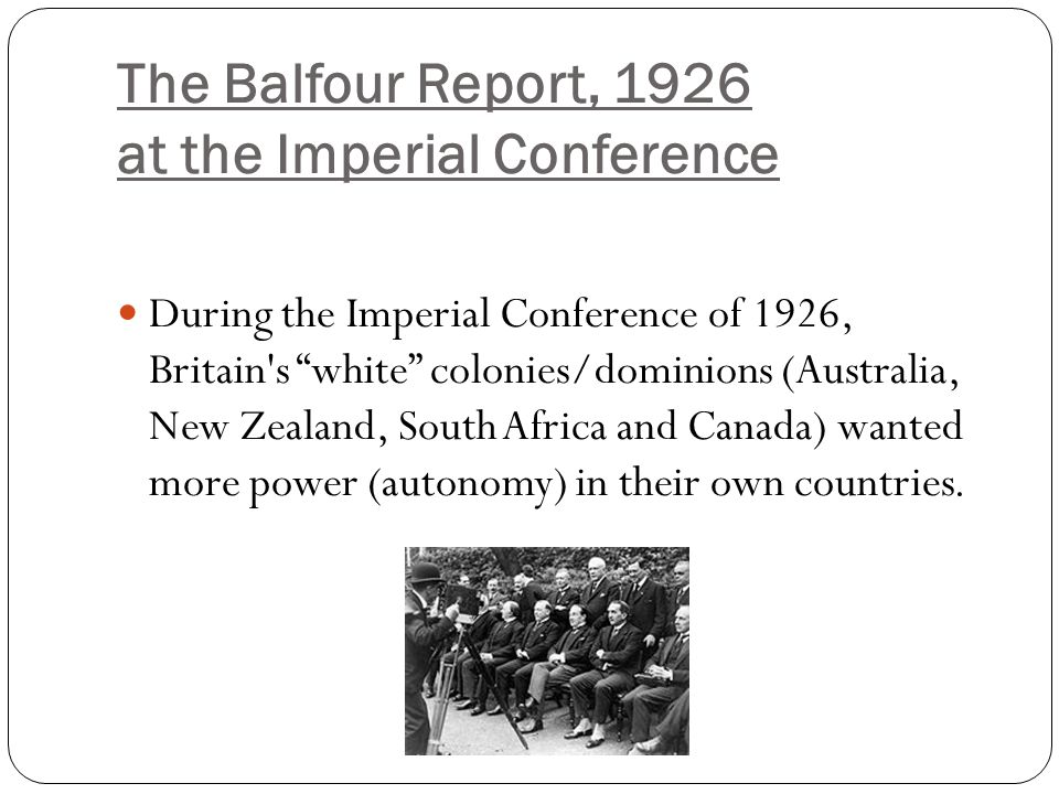 balfour report 1926