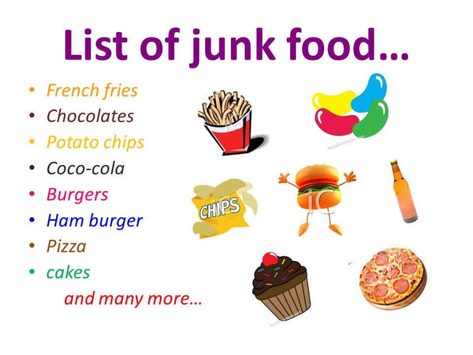 Junk Food…. - ppt download