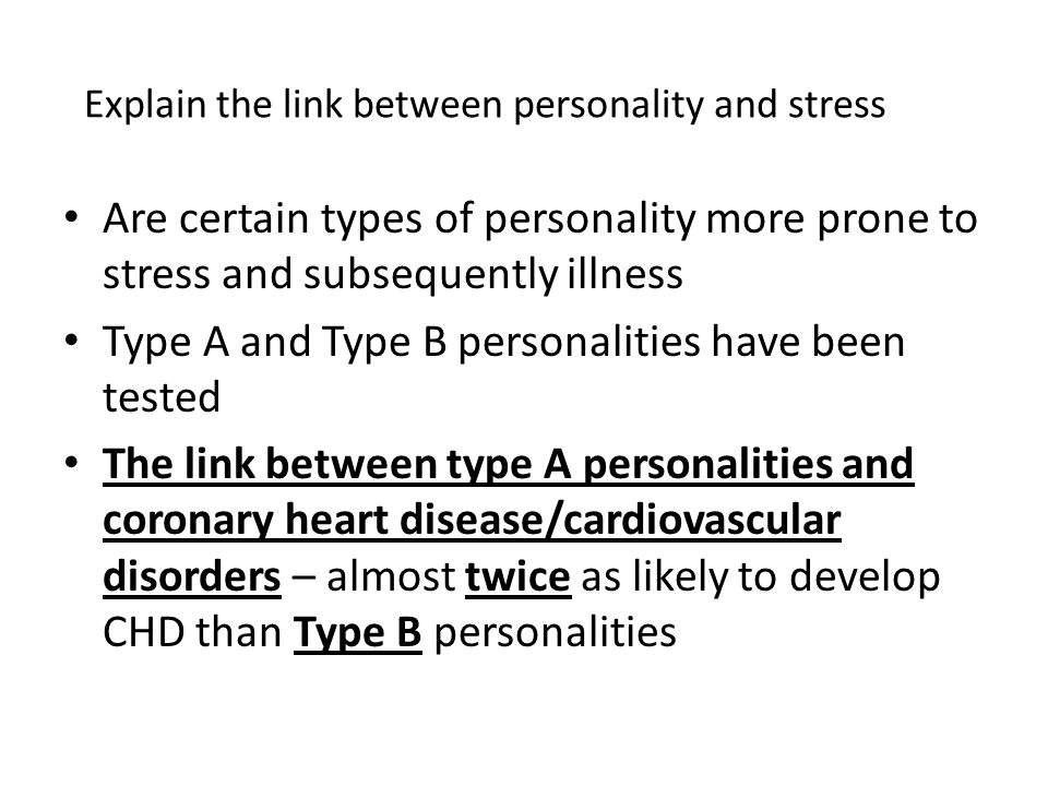 Stress And Personality Types Ppt Download