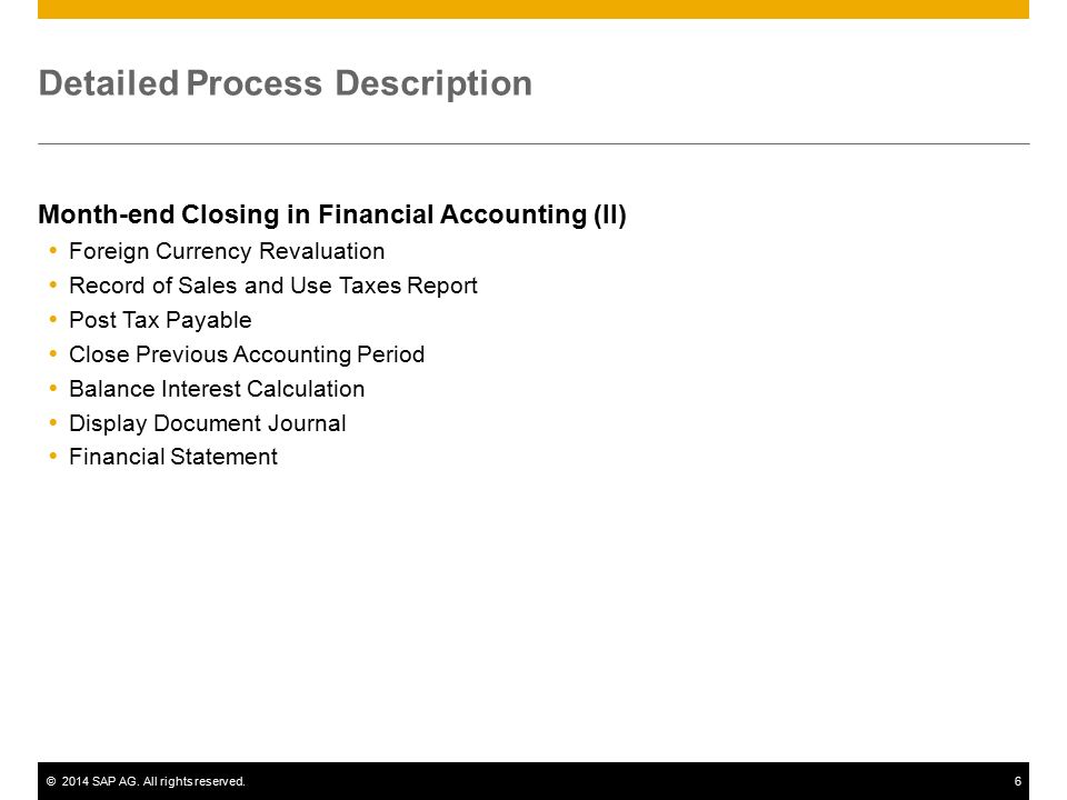 sap month end close process flowchart