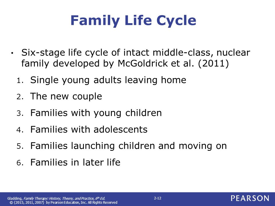 six stages of family life cycle