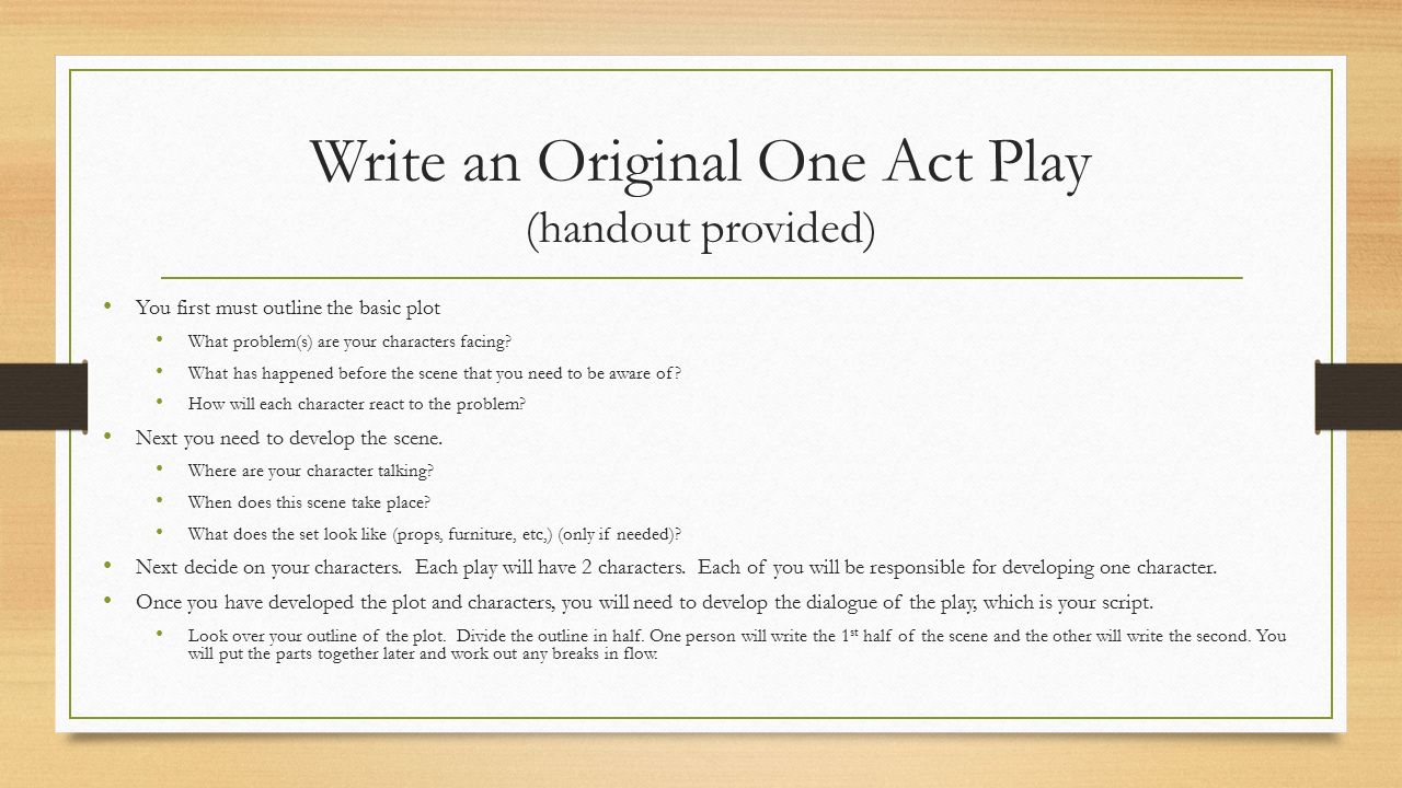 Play Writing Creative Writing 12 Holt ppt download