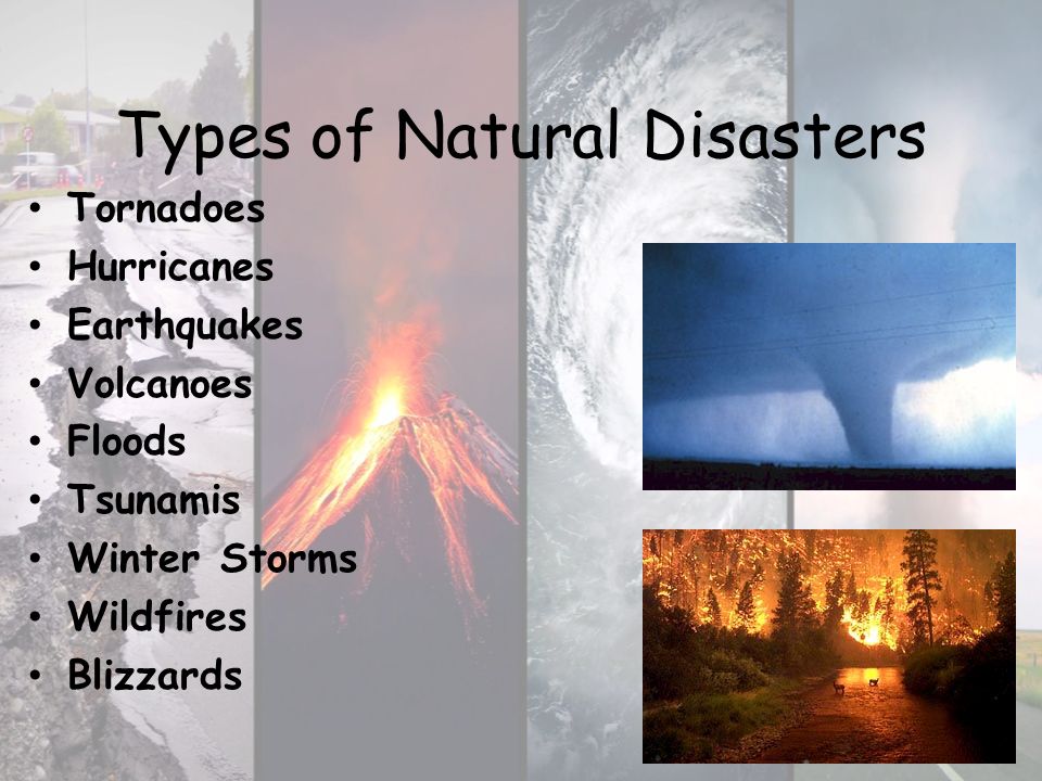 Types of Natural Disasters.
