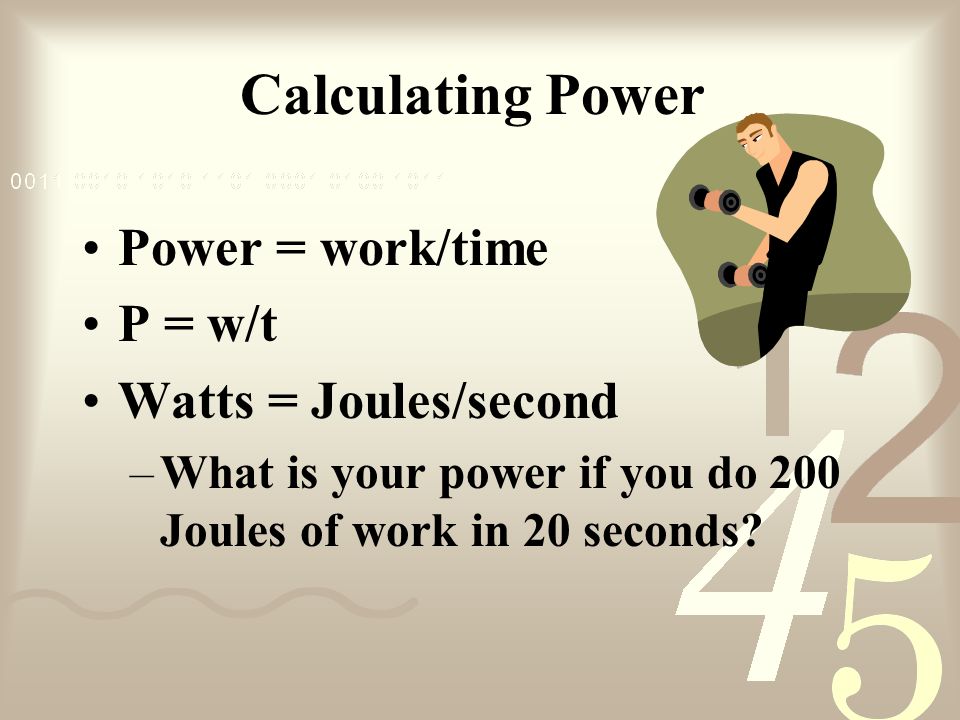 Calculating Work And Power Ppt Video Online Download