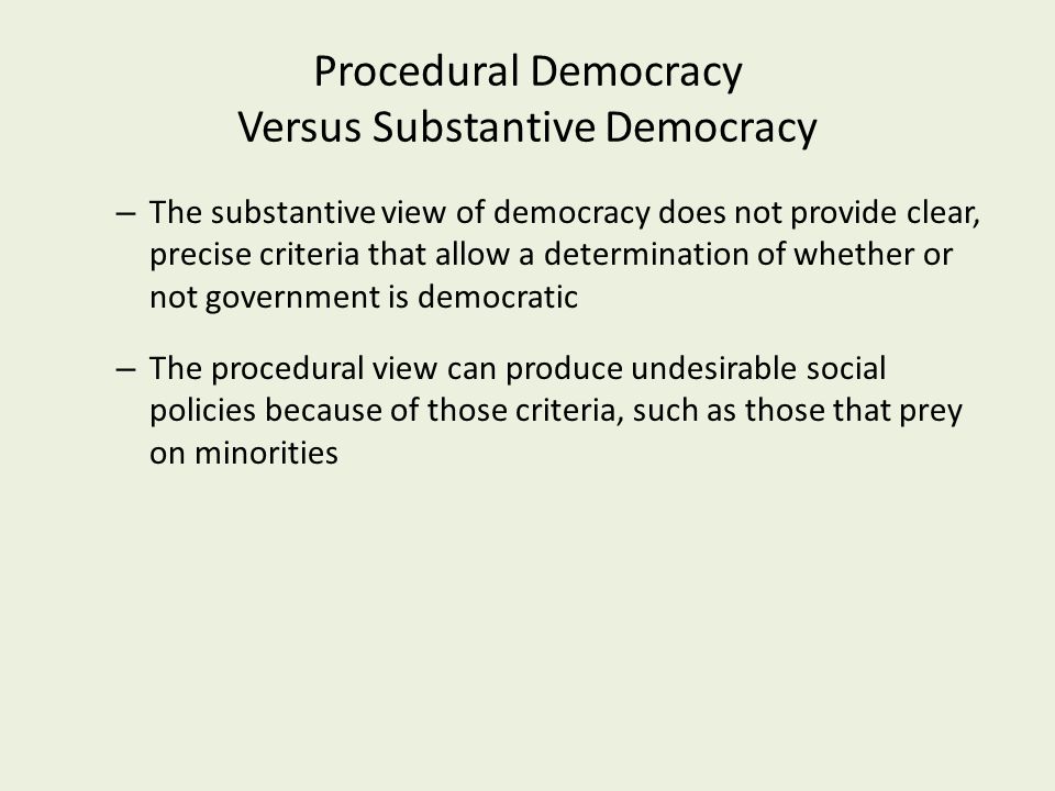 procedural democracy