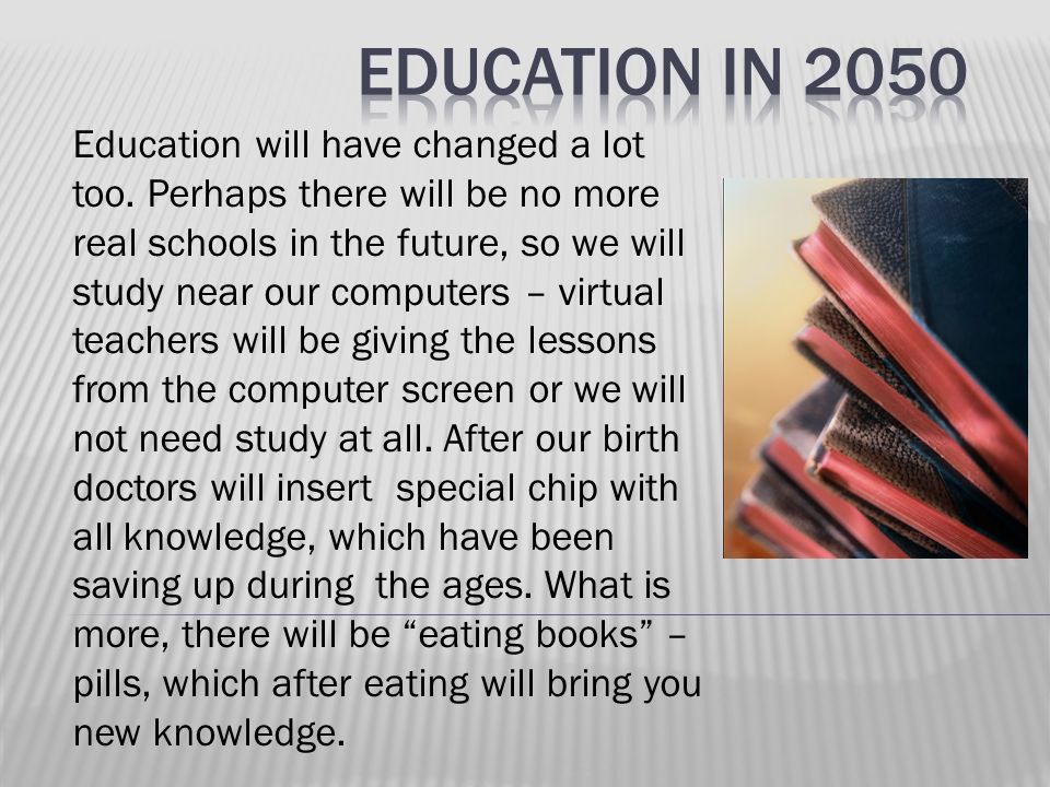 life in the future 2050 essay