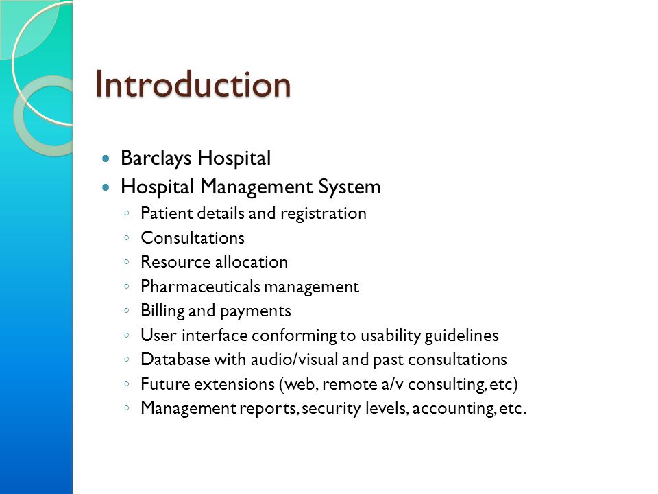 introduction of hospital management
