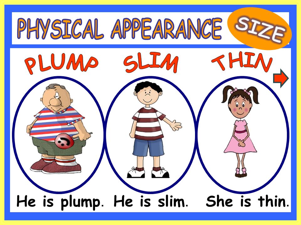 Tall short fat thin. Appearance картинки. Slim английский. Внешность на английском языке для детей. Thin Slim.
