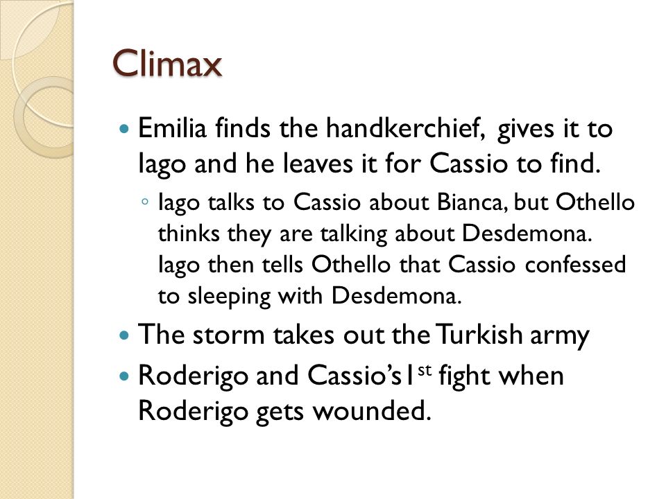 climax of othello