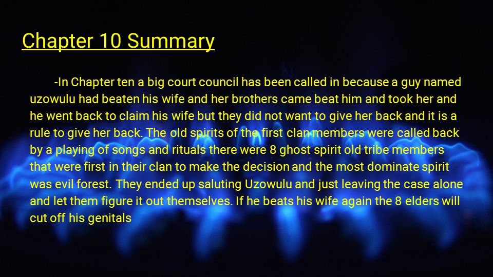 Things Fall Apart Things Fall Apart Chapters 10 11 Ppt Video