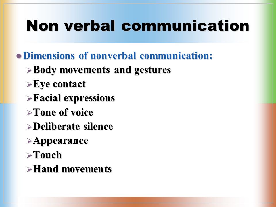 verbal or nonverbal communication