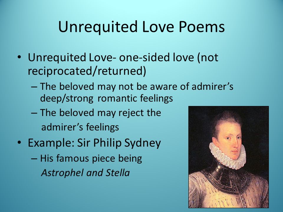 Poems one sided in english love One Line