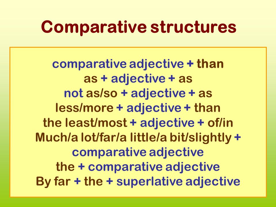 Adjective предложения. Comparative structures в английском. Comparison of adjectives. Конструкция as as в английском. Comparatives в английском языке.