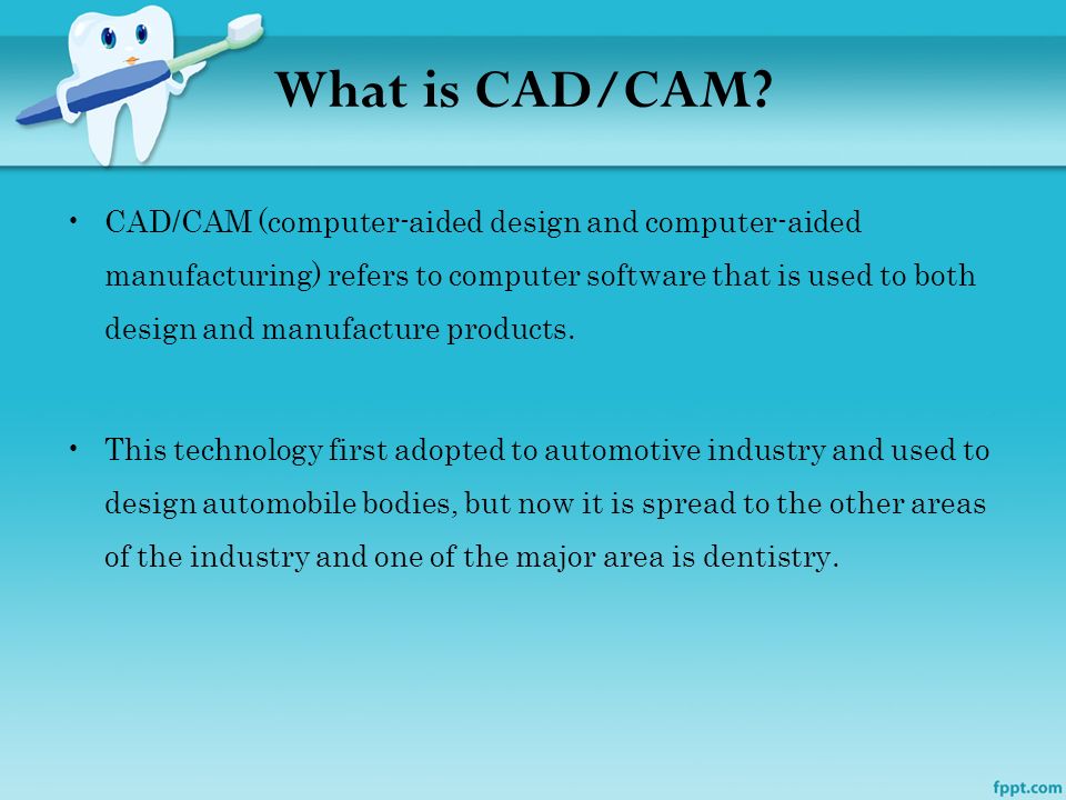 Application of CAD/CAM Technology in Dentistry - ppt video online download