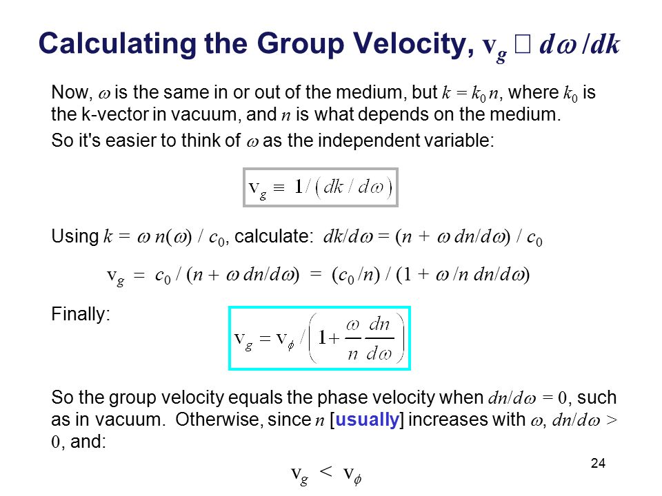 Standing Waves Beats And Group Velocity Ppt Video Online Download