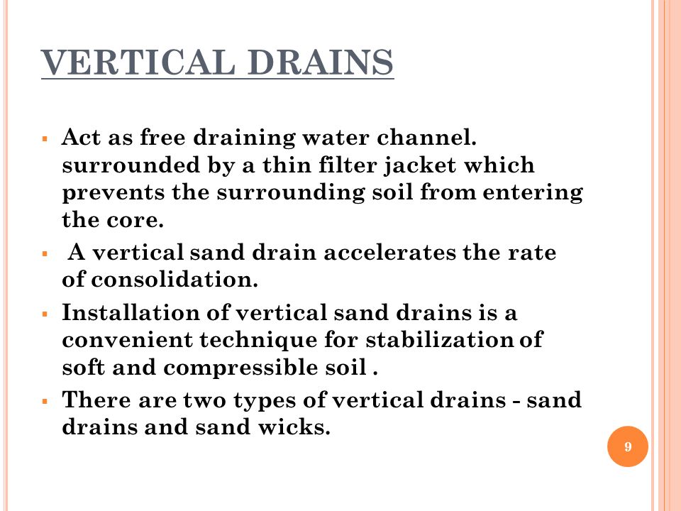 vertical sand drains