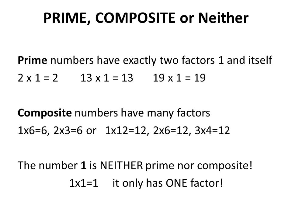 PRIME, COMPOSITE or Neither