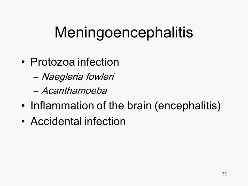 Meningoencephalitis Protozoa infection