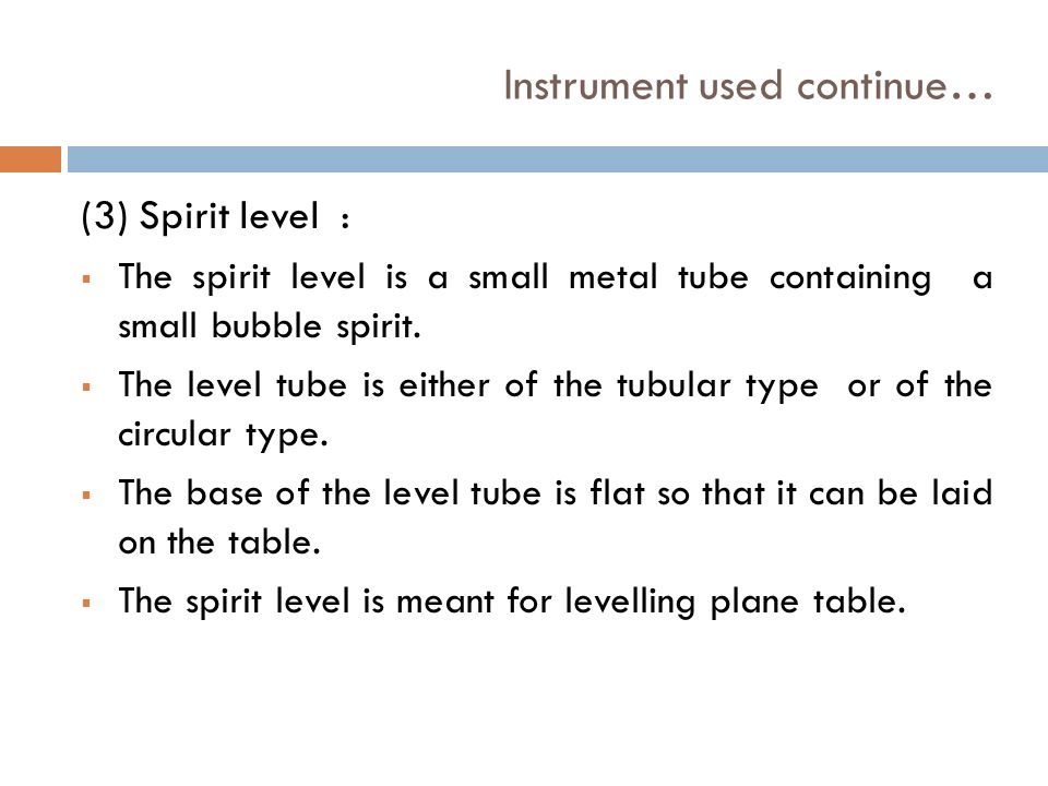 spirit level ppt