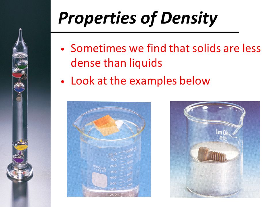 Density Examples Science