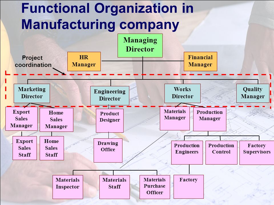 Organizational Chart Manufacturing Company