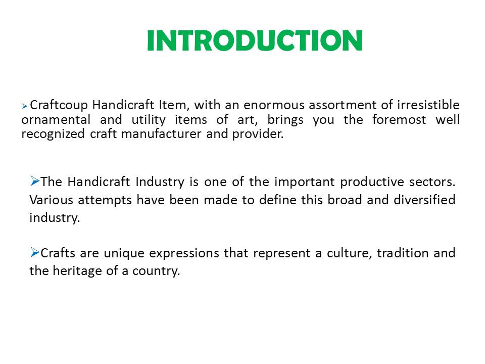 introduction of handicraft