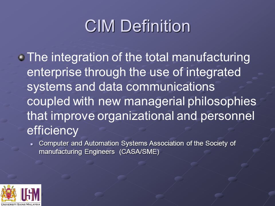 Computer Integrated Manufacturing (CIM) - ppt download