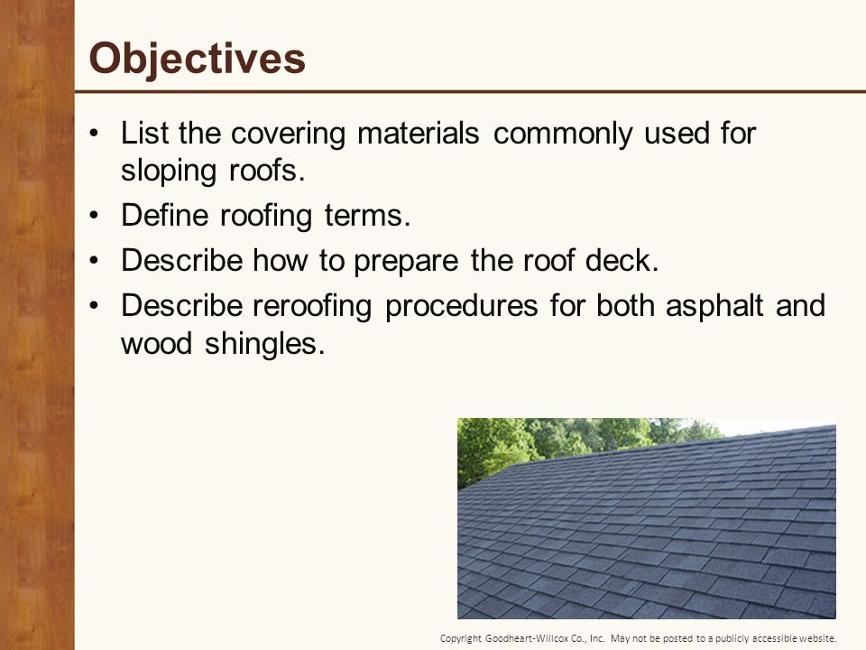 14 Chapter Roofing Materials And Methods 14 Chapter Roofing Materials And Methods Ppt Video Online Download