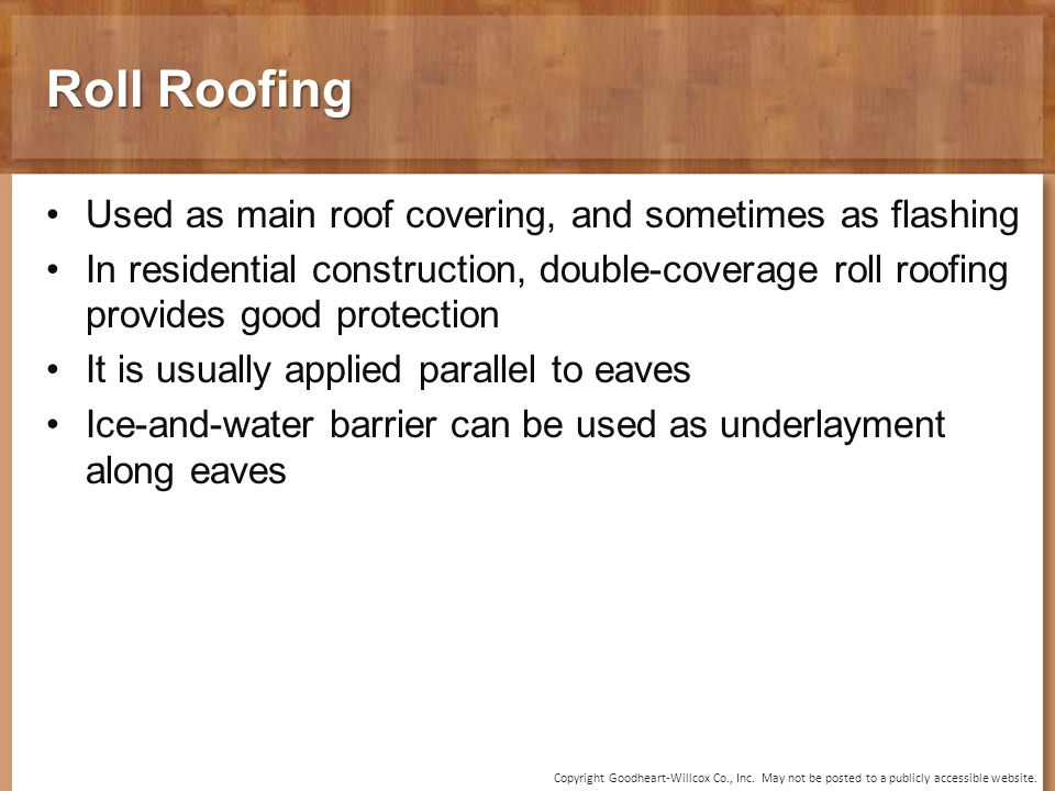 14 Chapter Roofing Materials And Methods 14 Chapter Roofing Materials And Methods Ppt Video Online Download