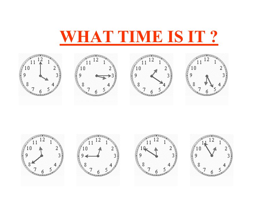 WHAT TIME IS IT