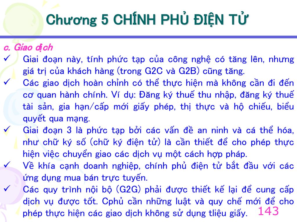 Chương 5 CHÍNH PHỦ ĐIỆN TỬ