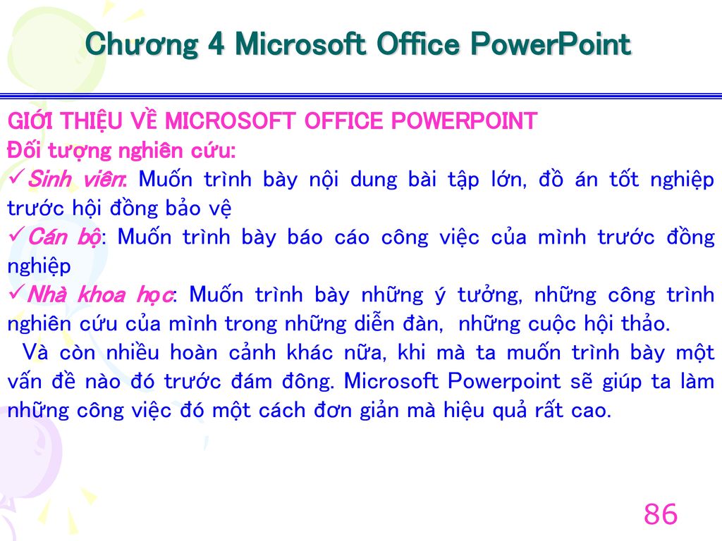 Chương 4 Microsoft Office PowerPoint