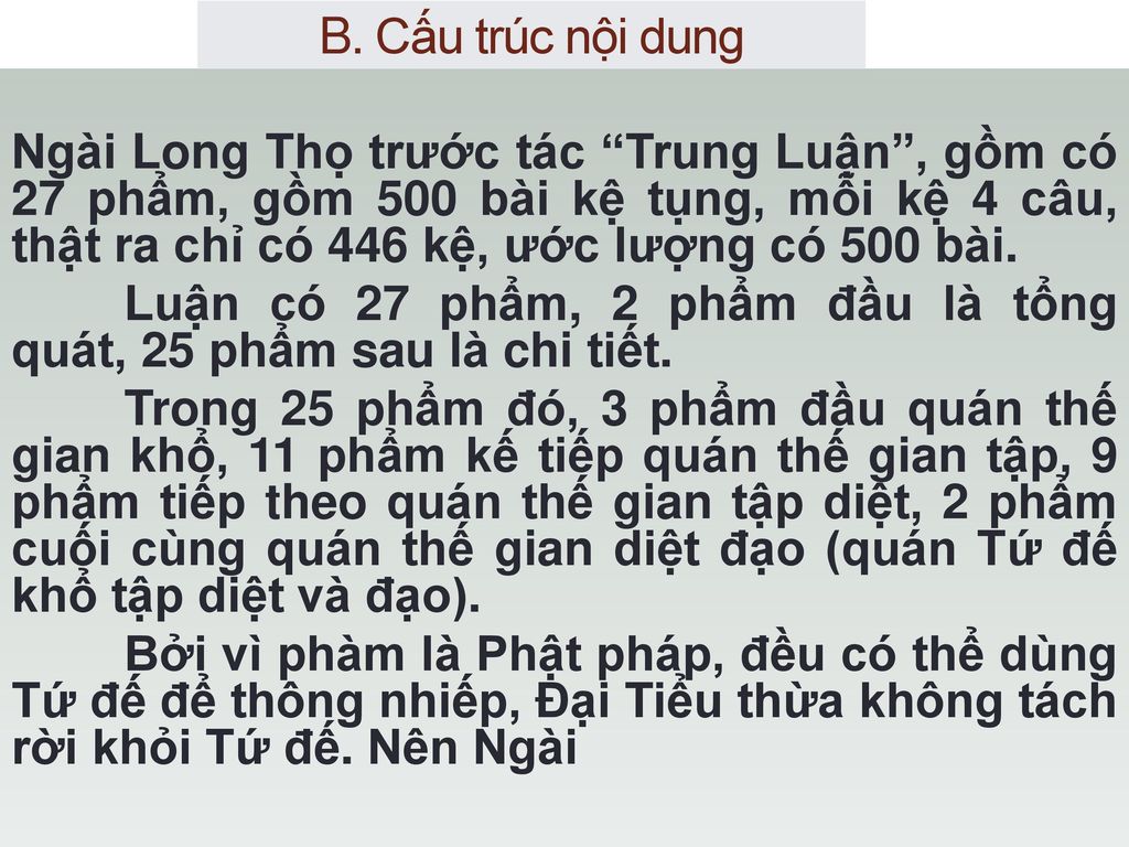 B. Cấu trúc nội dung