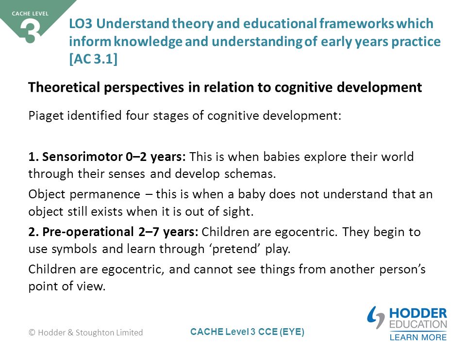 Cognitive Development Chart 0 7 Years