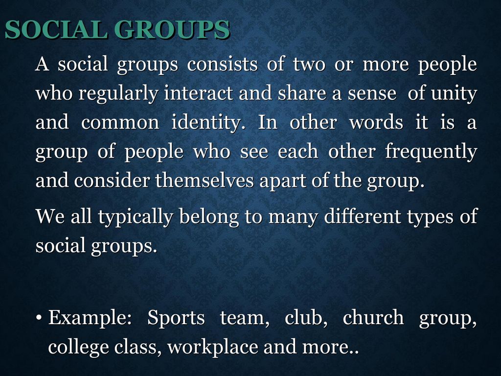 Social Group Definition, Types & Examples - Video & Lesson Transcript