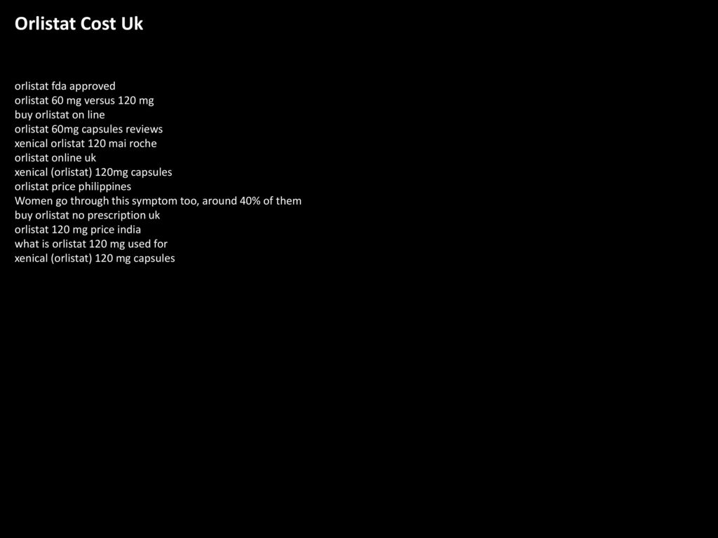 Orlistat 120mg Uk