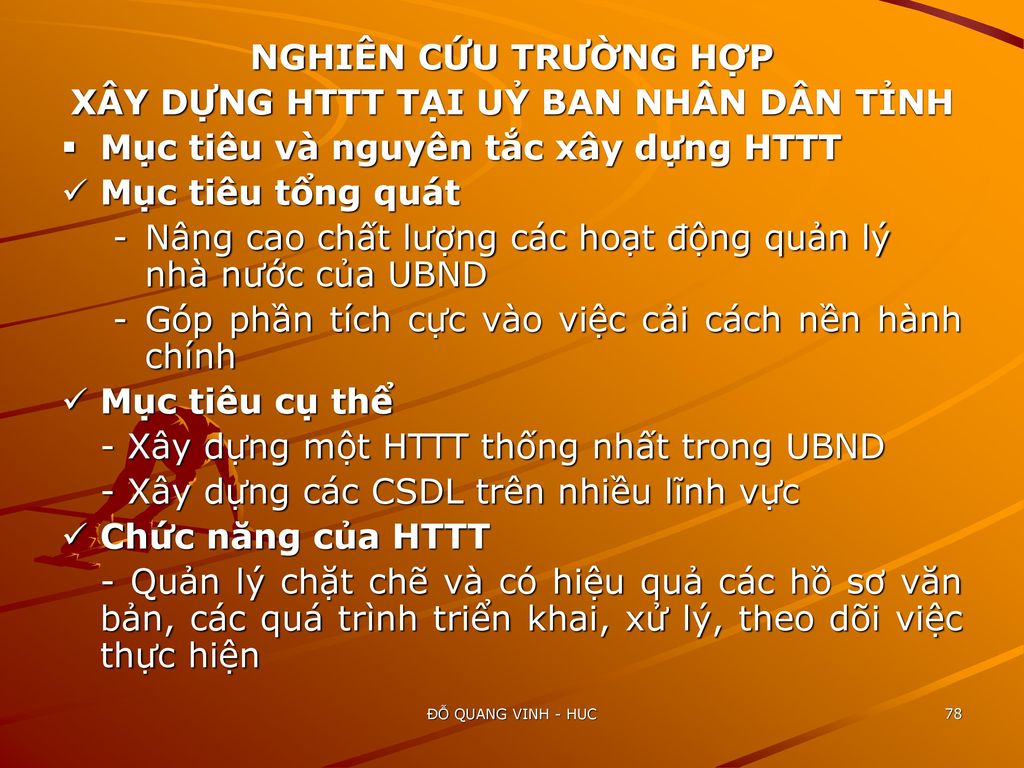 XÂY DỰNG HTTT TẠI UỶ BAN NHÂN DÂN TỈNH