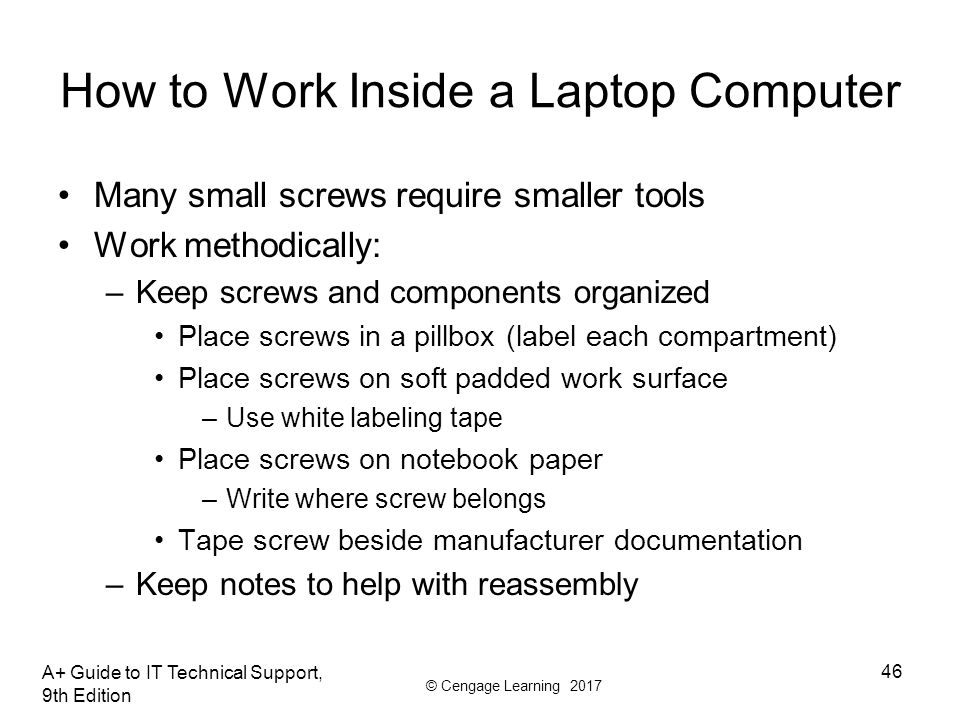 How to Work Inside a Laptop Computer