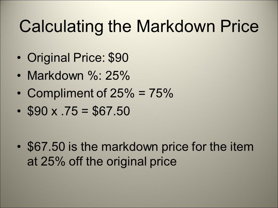 Basic Retail Math Mark Ups Mark Downs Ppt Download