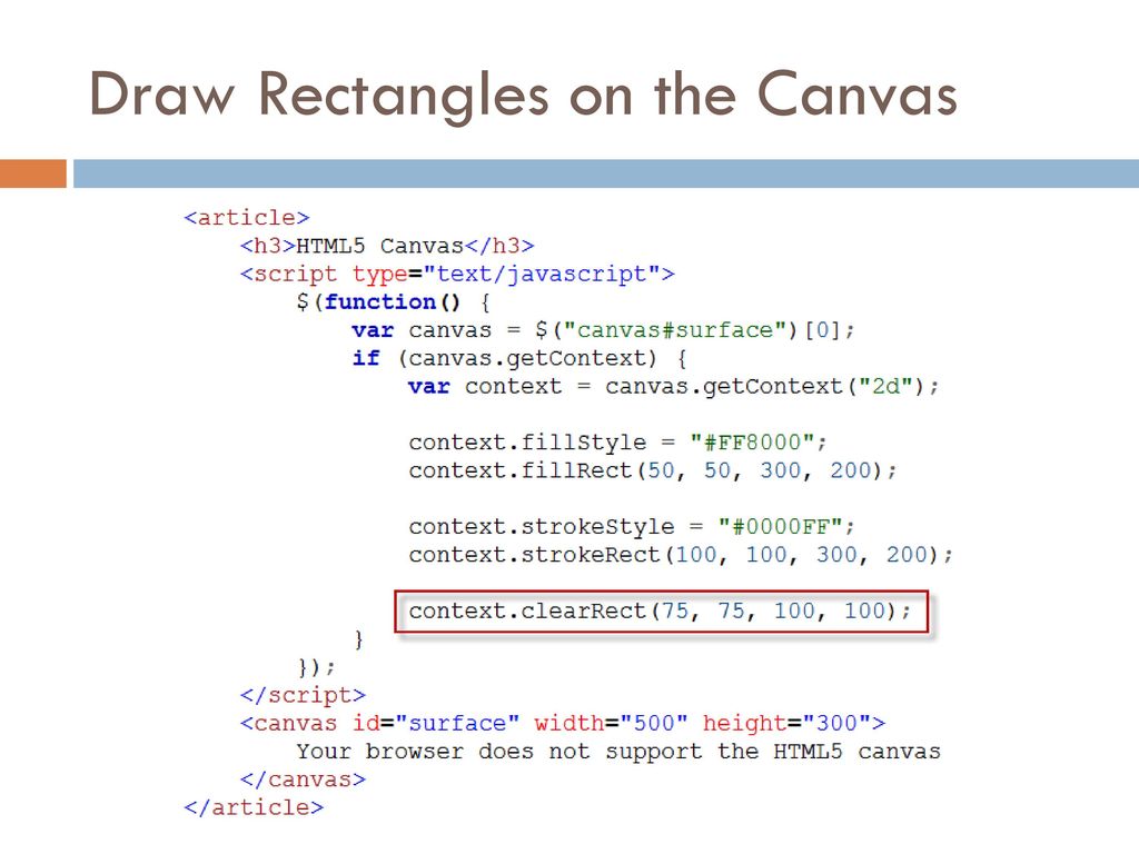 Drawing with the HTML5 Canvas - ppt download